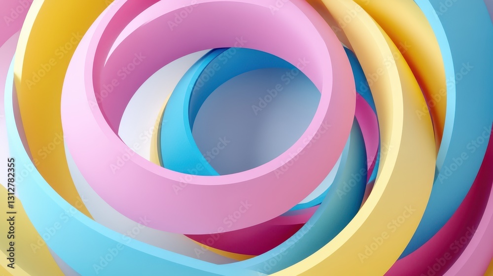 Leinwandbilder An abstract animation features a seamless loop with vibrant color refraction effects, set against a dynamic background.