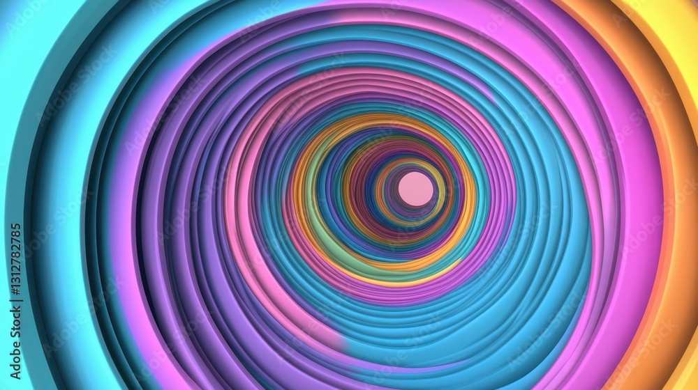 Fototapete An abstract animation features a seamless loop with vibrant color refraction effects, set against a dynamic background.