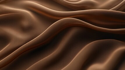 Fototapeta premium Chocolate Brown Fabric Drape Closeup