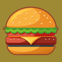 vector illustration of a hamburger