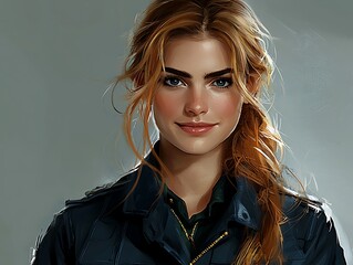 Fototapeta premium Blonde Woman Portrait for Studio Lighting.