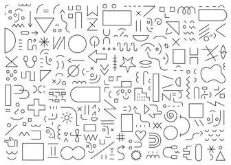 Creative people education vector lines sign and symbols abstract  background 