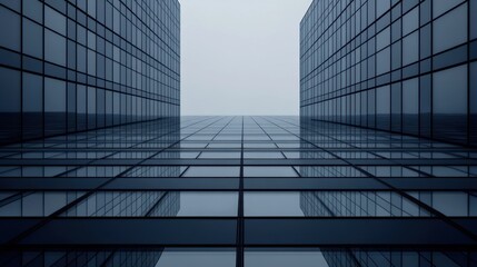 Fototapeta premium Modern Architecture: Glass Building Perspective