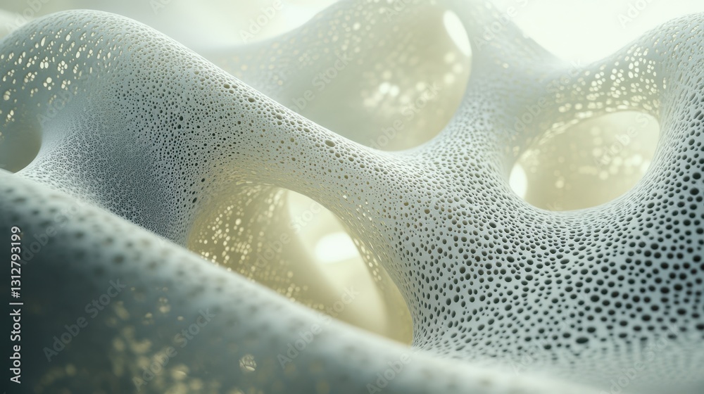 Aufkleber An abstract geometric structure rendered in 3D, showcasing complex shapes and intricate forms.