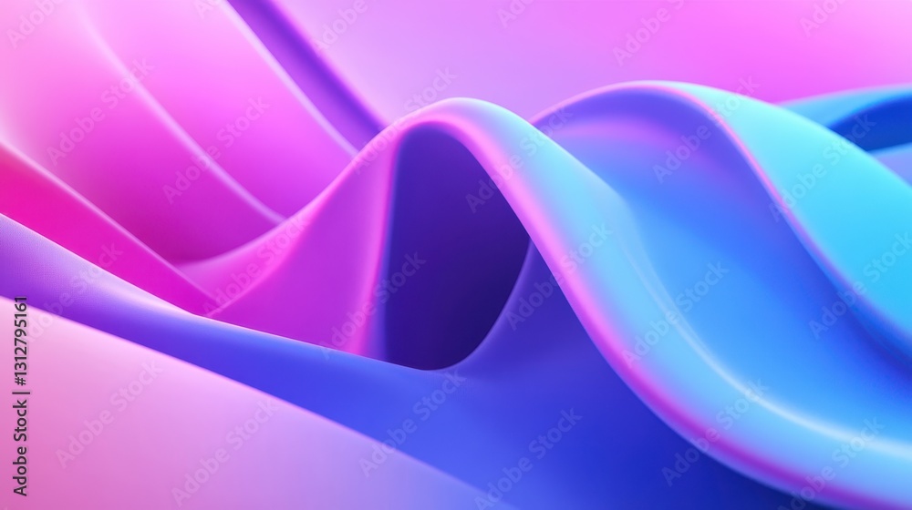 Poster an abstract minimalist animation featuring a purple and blue colored background design, rendered in 