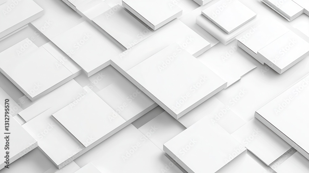 Aufkleber an abstract minimalist background design featuring a white geometric composition.