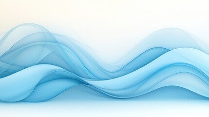 Abstract Blue Waves: A Serene Digital Artwork