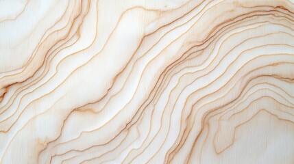 Naklejka premium Abstract Wood Grain Pattern with Natural Curves - A Flowing Design in Brown and Cream for Artistic Backgrounds and Digital Projects