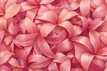 Fototapeta premium Pink Lily Petals: A Close-Up View of Delicate Blooms. Floral Background, Botanical Illustration, Nature Photography.