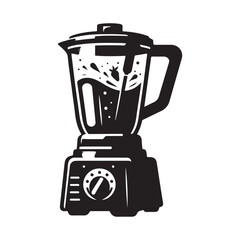 Modern Blender Machine Silhouette Design
