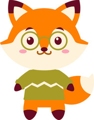 Cute Cartoon Fox Character, Design Inspiration, Vector, Illustration, Character, Template