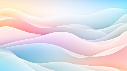 Fototapeta premium Pastel Waves: A Dreamy Abstract Landscape