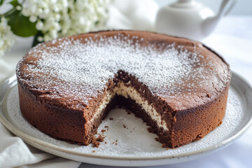 Italian chocolate ricotta cake 