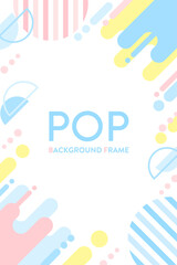 ポップな背景素材（フレーム　メンフィス　バナー　タイトル　見出し　セール　春）