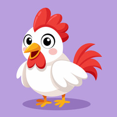 cartoon chicken with a blank sign