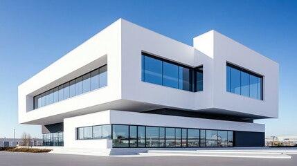 Obraz premium Modern White Building Architectural Design