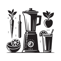 Minimalist Blender Silhouette for Graphic Design