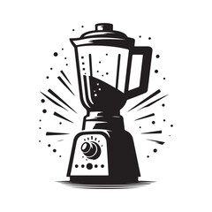 Minimalist Blender Silhouette for Graphic Design