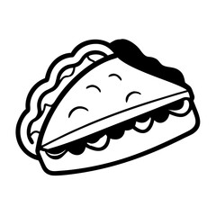 Taco with filling icon