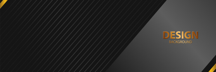 Obraz premium Abstract gold black diagonal lines design background
