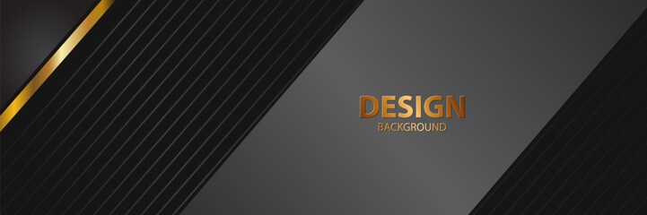 Abstract gold black gray diagonal lines design background