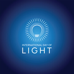 vector graphic of international day of light, lighting creative vector, light logo.