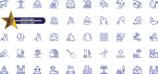  icons related to forest and woods. © john