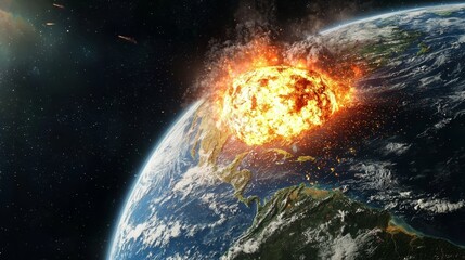 A breathtaking view of Earth in turmoil from the cosmos.
