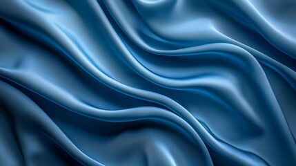 Obraz premium Luxury Blue Silk Fabric Texture Background Elegant Drape Design