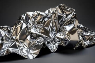 Captivating patterns found in crumpled aluminum on a macro level.