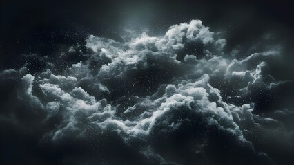 dark cloudy sky with heavy storm clouds forming a dramatic and mysterious scene full of depth and futuristic atmosphere
