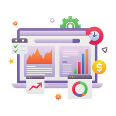 Gradient color illustration for Shopping growth