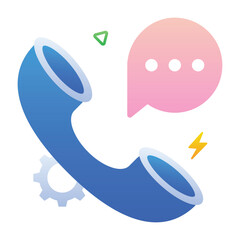 Gradient color vector illustration for Call center