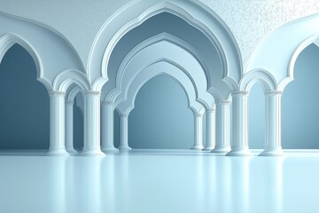 Obraz premium Intricately decorated oriental architecture with vibrant blue mosaic tiles, showcasing cultural heritage, craftsmanship, and historical beauty, Generative AI