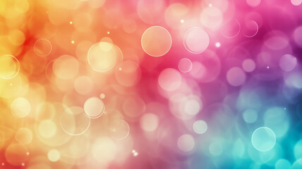 Obraz premium Colorful bokeh background with vibrant hues of pink and orange