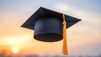 Graduation Cap at Sunrise
