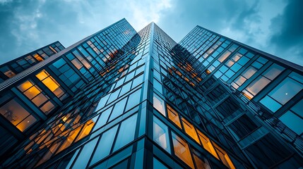 Modern Glass Skyscraper City Urban Architecture Business Building