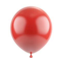 3D Realistic Red Balloon. Holiday, birthday concept. Isolated on a white background