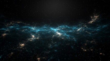 Fototapeta premium Cosmic Nebula Abstract Space Background Teal Blue Swirling