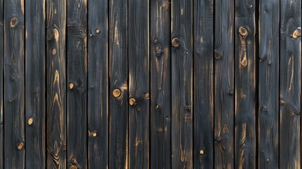 Dark charred wood planks wall texture background