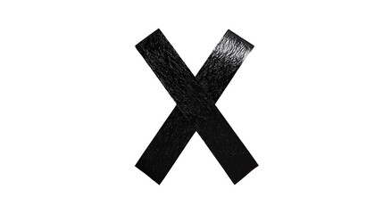 Obraz premium A Large White X On A Transparent Background, PNG