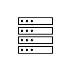 Data server line icon