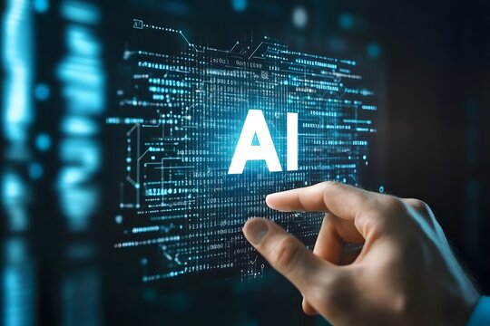 AI Technology Interface: Hand Interaction