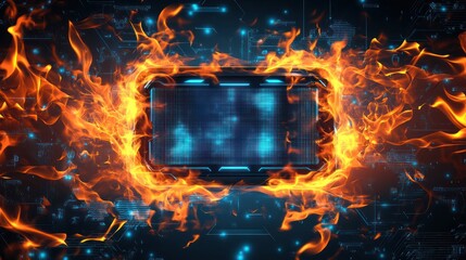 Burning digital display