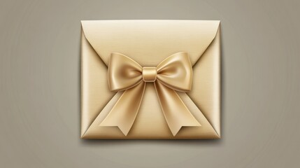 Golden Envelope Gift, Elegant Bow