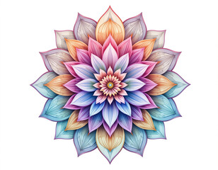 Fototapeta premium Sacred Harmony – Stunning Om, Lotus & Flower Mandala Illustrations for Meditation and Mindfulness