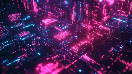 Obraz premium Artificial Intelligence Concept with Floating Cybern