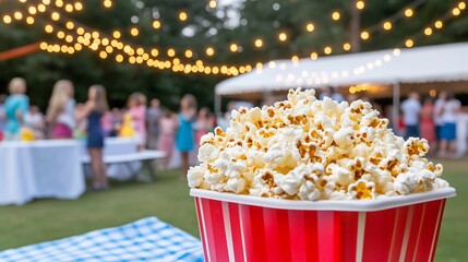 Delicious Popcorn at Summer Outdoor Event