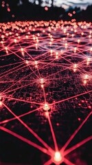 Fototapeta premium Network of glowing lights