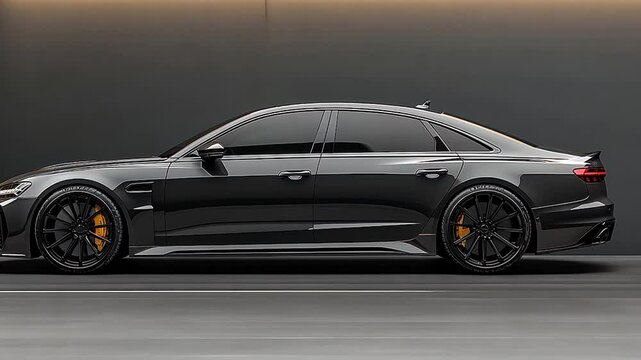 Sleek Black Luxury Sedan: ABT RS6-R